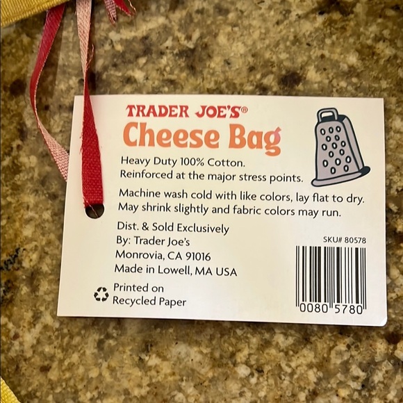 🧀🐟Trader Joe’s 2 PACK Reusable Eco Cotton Shopping Grocery Tote Bags🧀🐟 - Picture 14 of 15